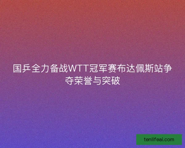 国乒全力备战WTT冠军赛布达佩斯站争夺荣誉与突破