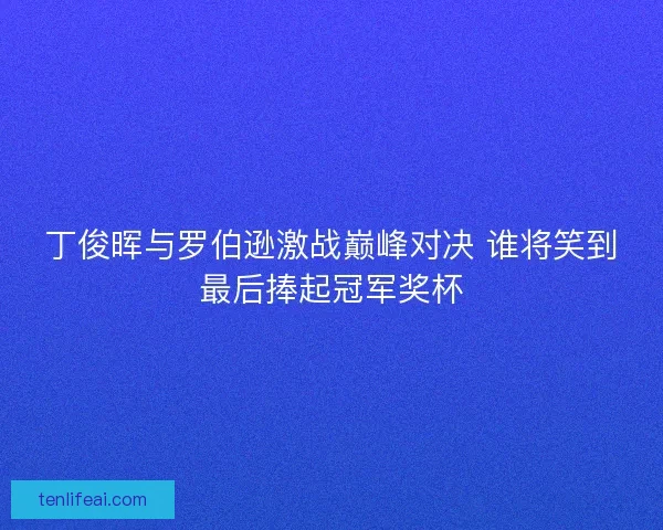 丁俊晖与罗伯逊激战巅峰对决 谁将笑到最后捧起冠军奖杯